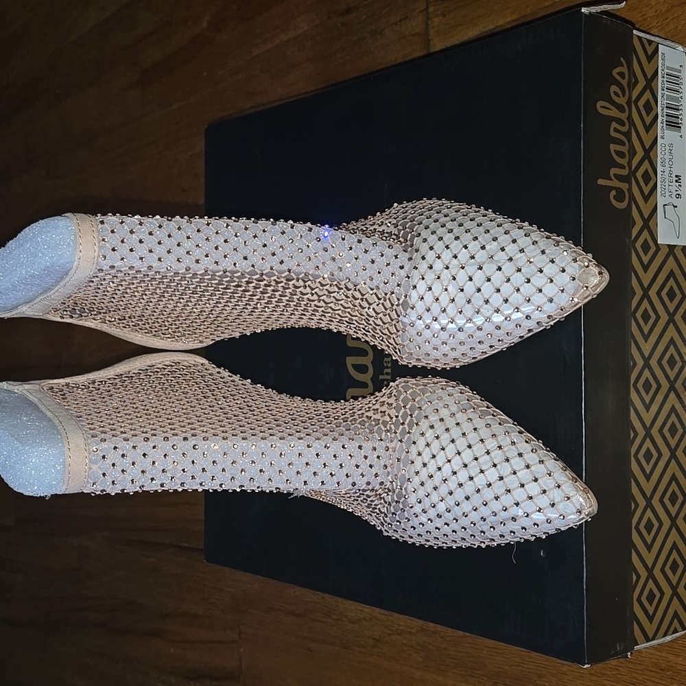 Charles David Afterhours Rhinestone Mesh Booties - Picture 7 of 11